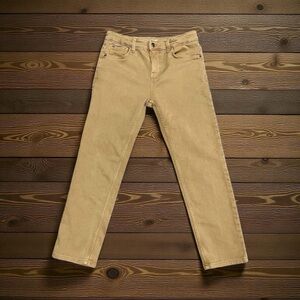 Cat & Jack Girls Slim Fit Denim Khaki Pants Brown Size 12